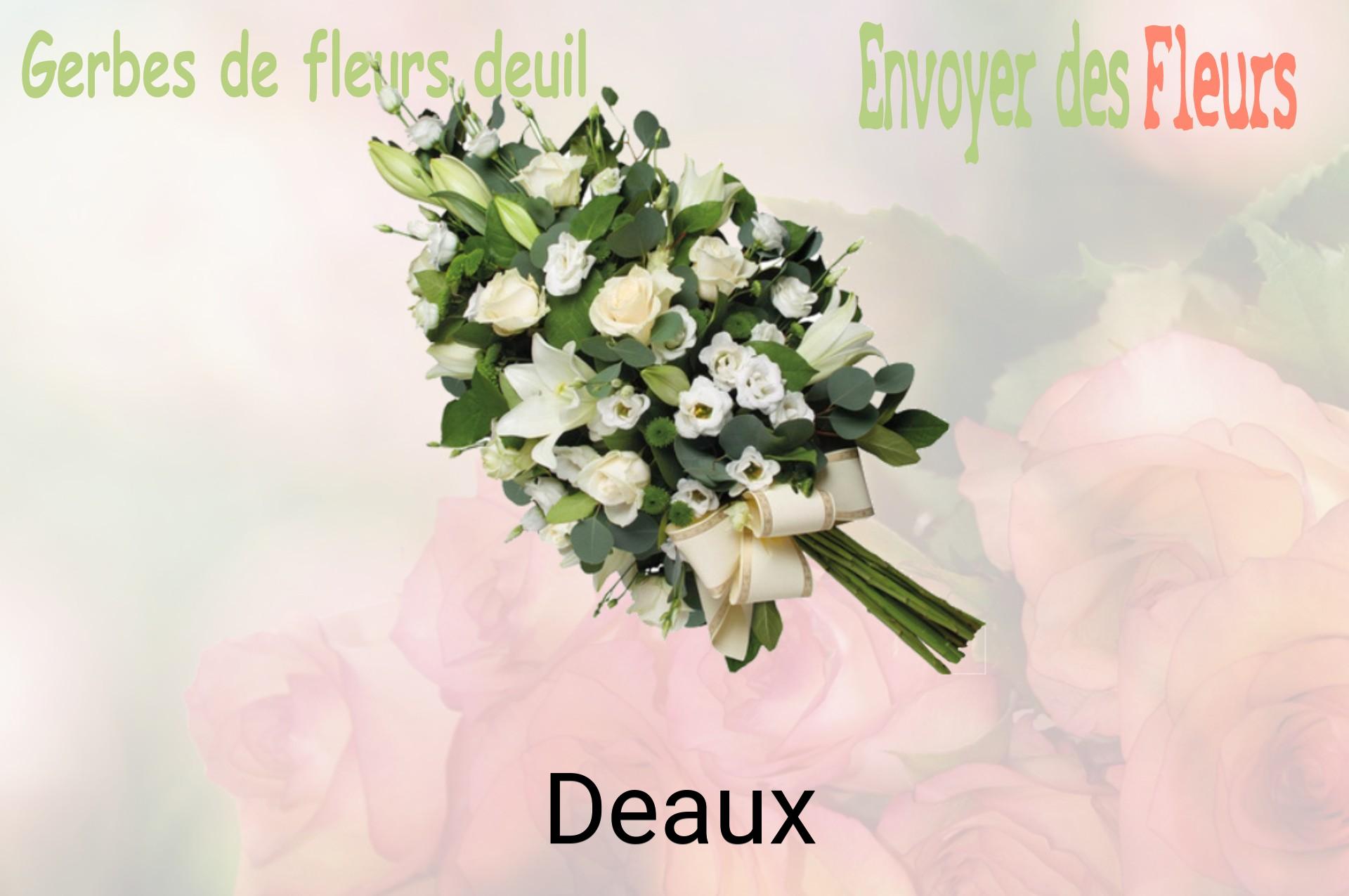 Gerbe de fleurs de deuil livrée à Deaux
